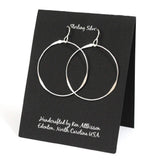 Ken’s handcrafted jewelry - Sterling Silver Earrings X-Large Circle