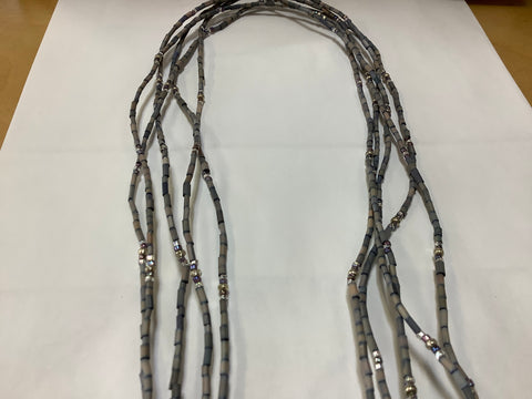 Swahili African Modern - Platinum 26" Zulugrass Single Strands from The Leakey Collection (one per purchase)