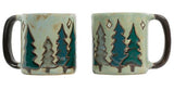 Mara Stoneware Pinetrees Mug 16 oz