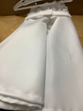 White satin floor length dress white with rhinestone waist band