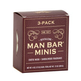 San Francisco Soap / Man Bar Soap - Man Bar Miniature Exotic Musk & Sandalwood 3pc Gift Set