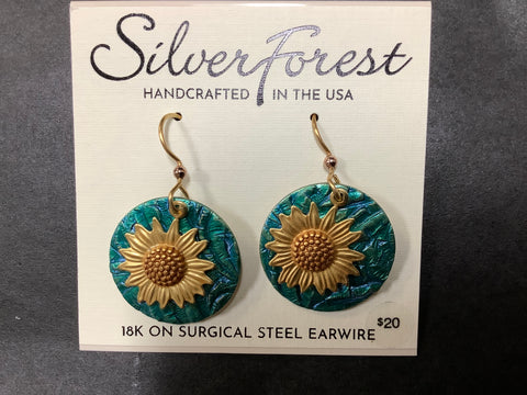 NE-2338 Silver Forest Earrings