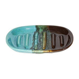 Clay in Motion - Stoneware Kitchen Soap Dish: Mystic Water