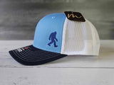 Bigfoot, Sasquatch on Richardson 112 Trucker Hat: Caramel/Black