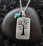 Sosie Designs - Silver Brushed Tree Of Life Necklace *