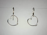 Ken’s handcrafted jewelry - Sterling Silver Earrings Heart