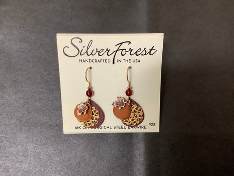 NE-1856A Silver Forest Earrings