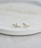 Sosie Designs - Gold Crystal Cluster Stud Earrings (3x10mm)