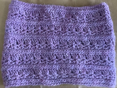 Wool Purple Cowl by Valerie