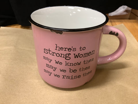 Camp Mug…Strong Women(verse) Pink