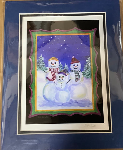 8”x10” Matted Print “Family of Three” by Deb
