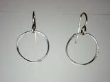 Ken’s handcrafted jewelry - Sterling Silver Earrings Medium Circle