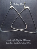 Ken’s handcrafted jewelry - Sterling Silver Earrings Giant Triangles