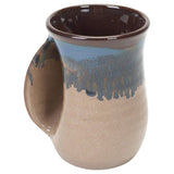 Clay in Motion - The Original Handwarmer Mug: Black and Brown / Left Hand