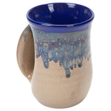 Clay in Motion - The Original Handwarmer Mug: Black and Brown / Left Hand