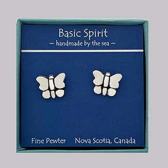 Basic Spirit - Butterfly Stud Earrings (Boxed)