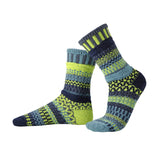 Solmate Socks - Lemongrass Crew Socks | Eco-Friendly & Made in the USA: Large (Women 10 - 12 / Men 9 - 11)