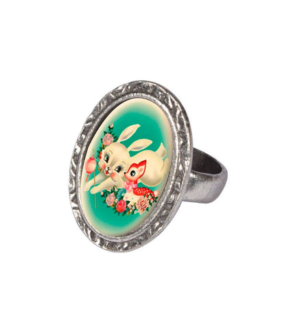 Classic Hardware - Ring - Friends Victorian Oval: Silver Plated / 8