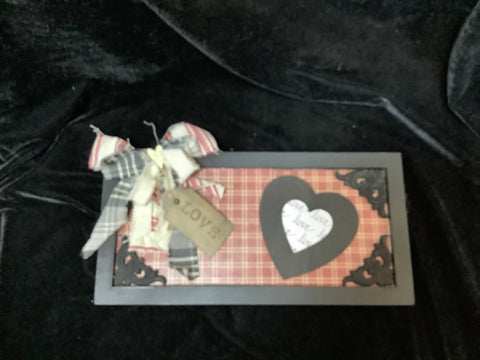 Wooden Heart Plaque (LOVE) by Lisa