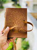 Embossed Leather Journal With Tree with Deer