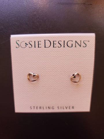 Sosie Designs - ST140-1 Silver Open Heart Studs