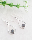 Sosie Designs - Sterling Silver Teardrop Earrings - Labradorite