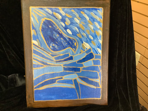 Acrylic Painting “Fragments of Blue” by Seth