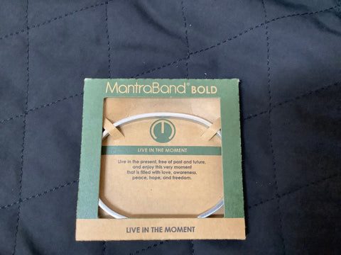 Silver MantraBand….Live in the Moment