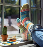 Solmate Socks - Spritz Crew Socks | Sustainably Made  Size Small Women 6-8 Mens 5-7