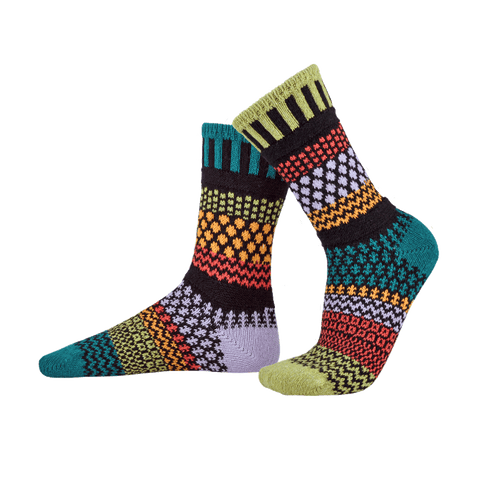 Solmate Socks - Artichoke Crew Socks | Eco-Friendly & Made In The USA: Large (Women 10 - 12 / Men 9 - 11)