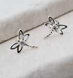 Sosie Designs - Silver Dragonfly Studs