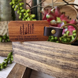 Custom Wood and Leather Keychain  Williamsport Pa.