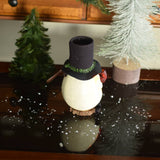 Meadowbrooke Gourds - Clyde Snowman Small Lit Hand-Crafted Gourd Luminary