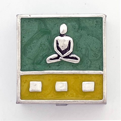 Basic Spirit - Yoga Pose Pewter Resin Pill Box