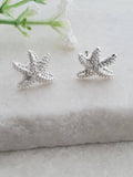 Sosie Designs - #1312 Silver Textured Starfish Studs