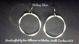 Ken’s handcrafted jewelry - Sterling Silver Large Circle Hammered