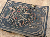 Fox Embossed Leather Journal diary with 200 Deckle pages