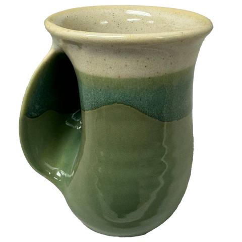 Clay in Motion - The Original Handwarmer Mug: Grasslands / Left Hand