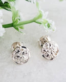 Sosie Designs - #1918 Silver Sand Dollar Studs