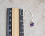 Sosie Designs - #1497 Silver Marquis Amethyst Earring