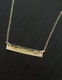 Sosie Designs - Gold Filled Hammered Bar Necklace