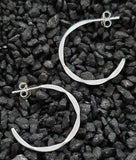 Sosie Designs - Silver Hammered Hoops Earrings