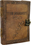 Embossed Leather Journal diary with 200 Handmade pages
