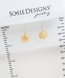 Sosie Designs - #5120 Matte Gold Brushed Crystal Reflections Earring - Clear