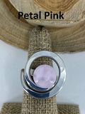 Open Curly Q ring: Plum
