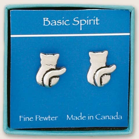 Basic Spirit - Cat Stud Earrings (Boxed)