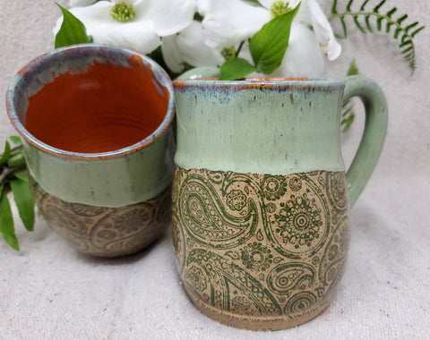Turtle Hollow Pottery - Retro-Paisley