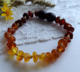 Amber Auksas - Raw Reverse Ombre Baltic Amber Bracelet w/ Tag & Cert ♥️ GIA: Four & a half inches