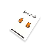 Sona Studio - Orange Cat Earrings