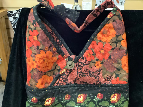 Handcrafted Flowered Sling Bag by Carol